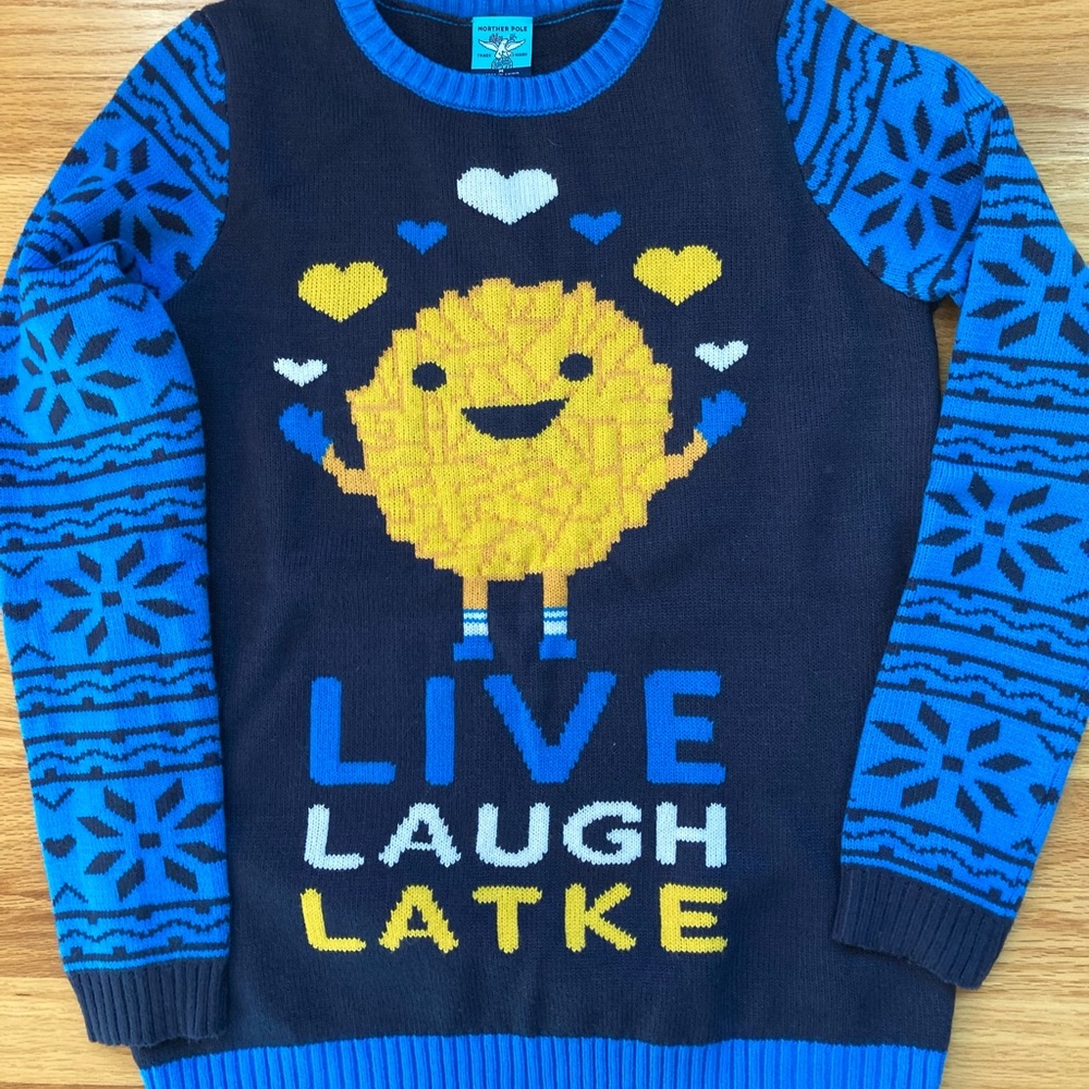 Live, Laugh, Latke Seasonal Sweater by Norther Pole (NWOT)